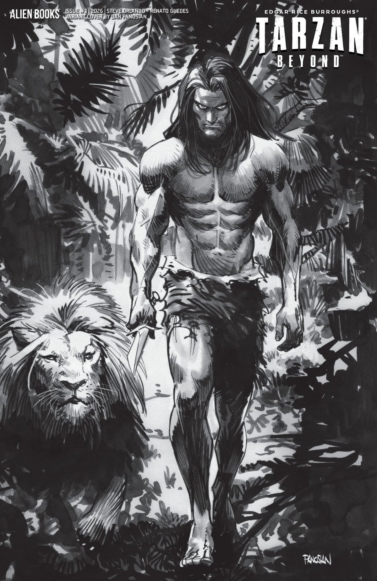 Tarzan Beyond #3 Variant D (Panosian B&W) (Release Date: 09/09/2026)