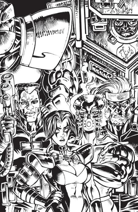 FREE PLANET #7 CVR E JED DOUGHERTY YOUNGBLOOD TEAM UP B&W VIRGIN VAR