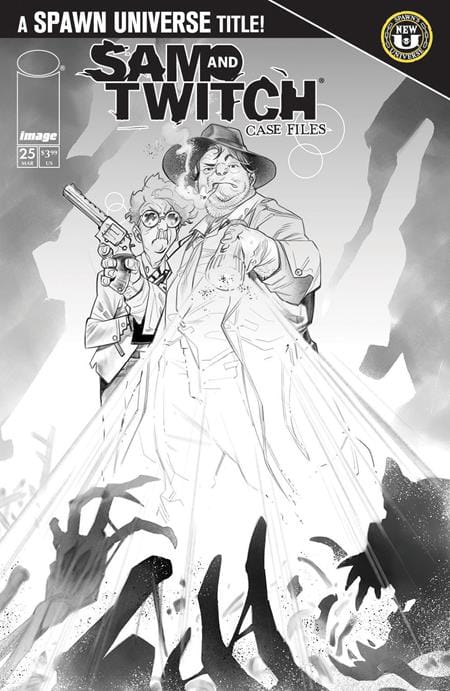SPAWN SAM AND TWITCH CASE FILES #25 CVR B IG GUARA B&W VAR