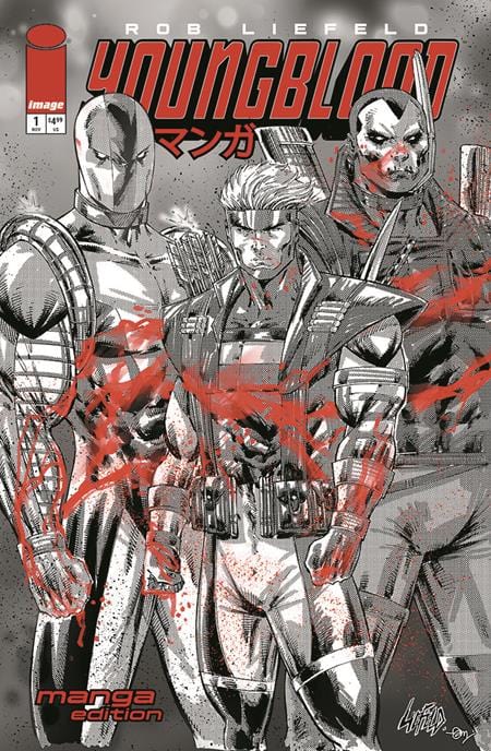 YOUNGBLOOD #1 (2025) CVR M ROB LIEFELD MANGA B&W VAR