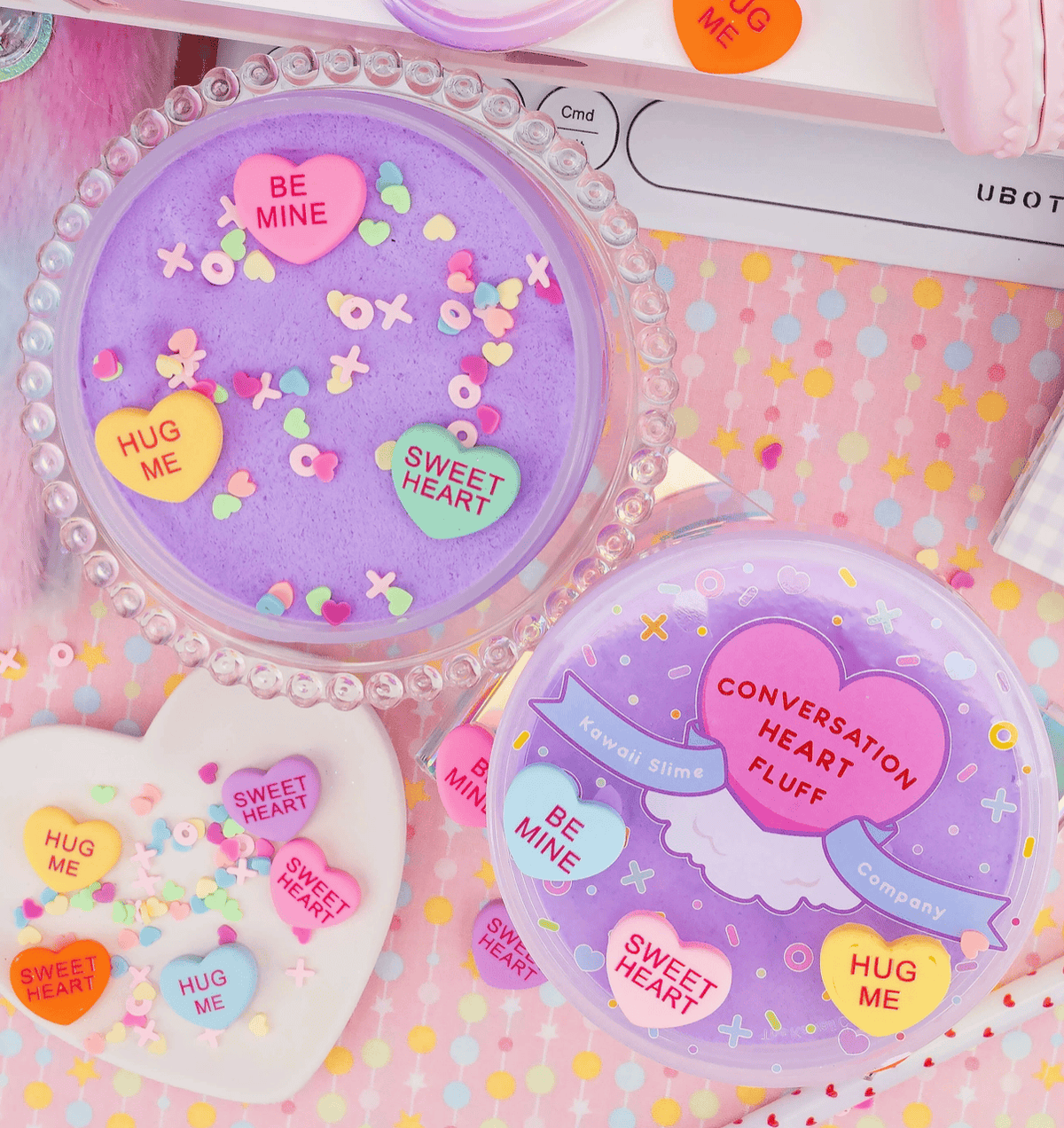 Conversation Heart Fluff Signature Dome Slime