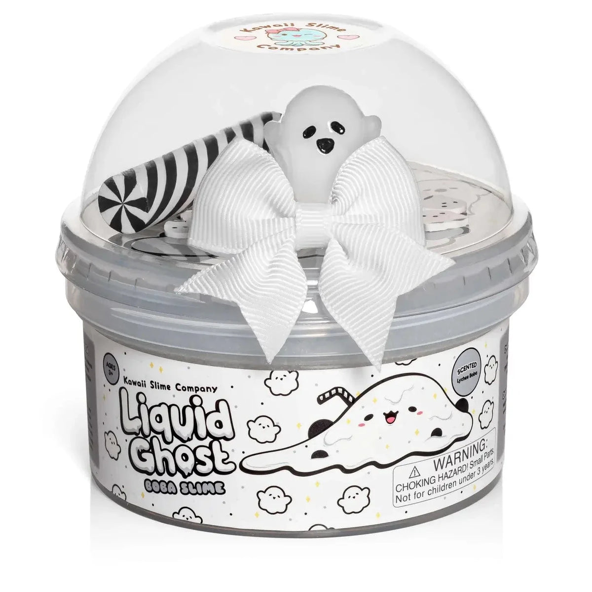 Kawaii Slime: Clear Boba Slime - Liquid Ghost