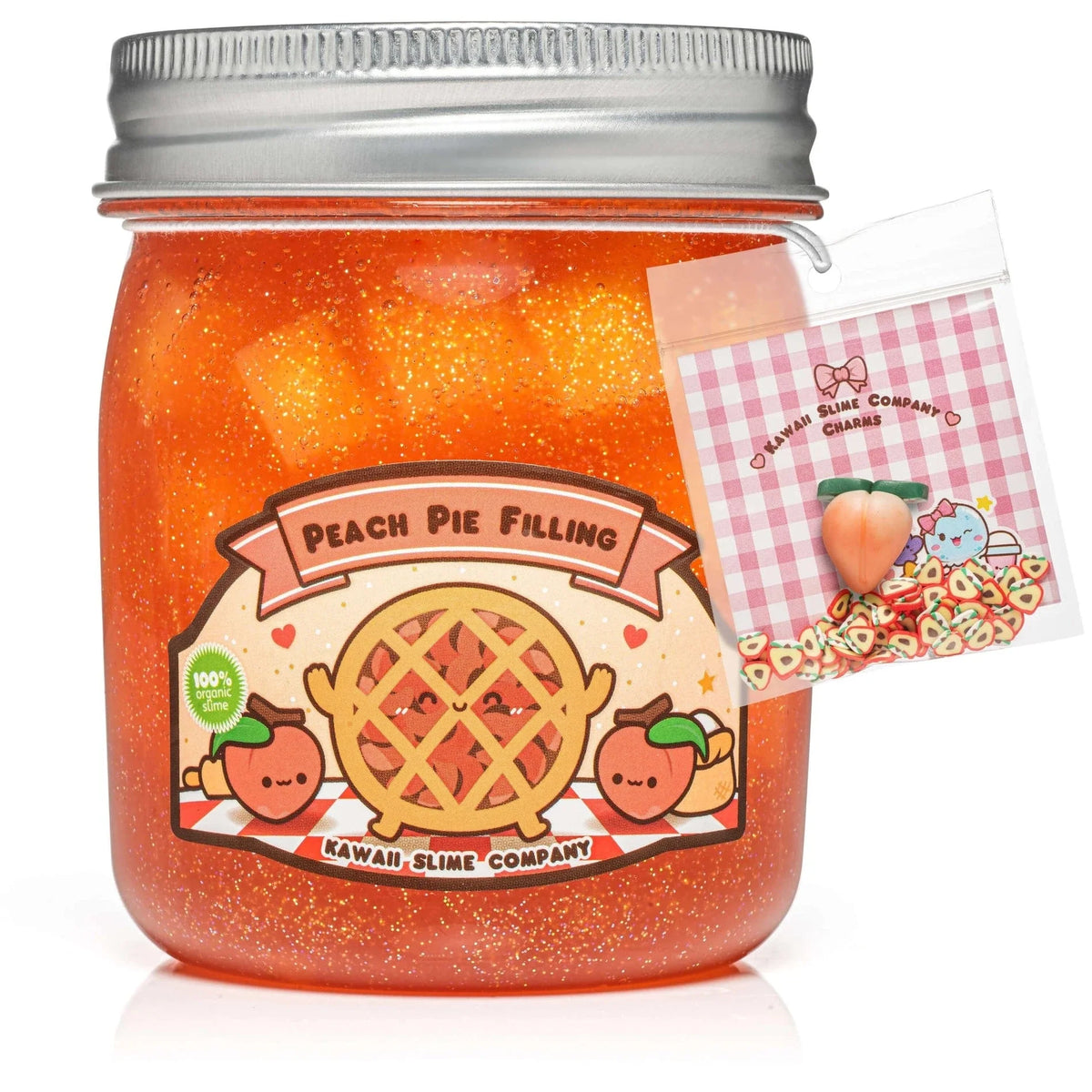 Kawaii Slime: Jelly Cube Slime - Peach Pie Filling