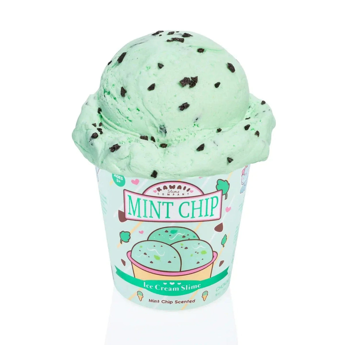 Kawaii Slime: Scented Ice Cream Pint Slime - Mint Chip
