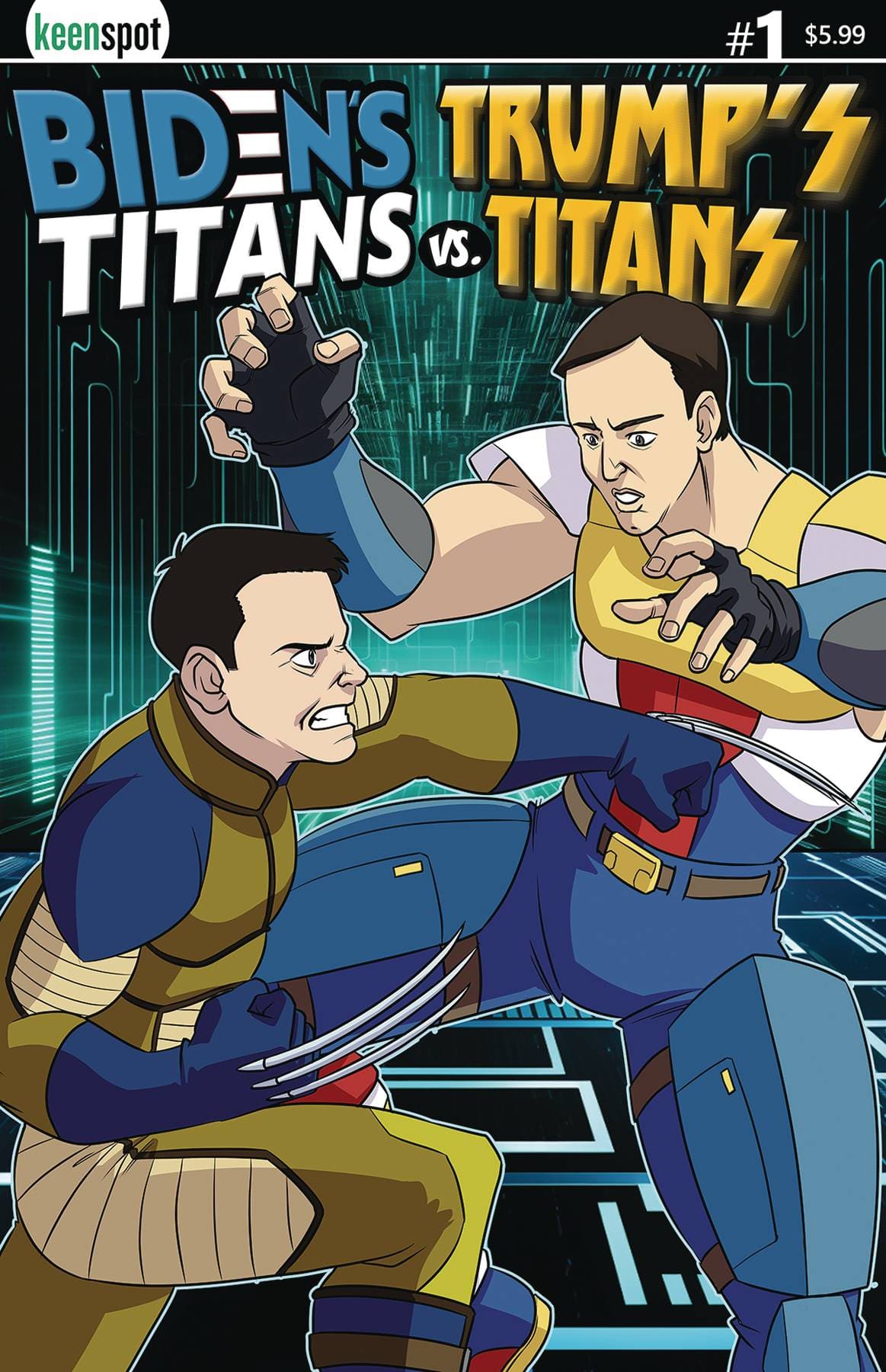 BIDENS TITANS VS TRUMPS TITANS #1 CVR D PETE VS JARED