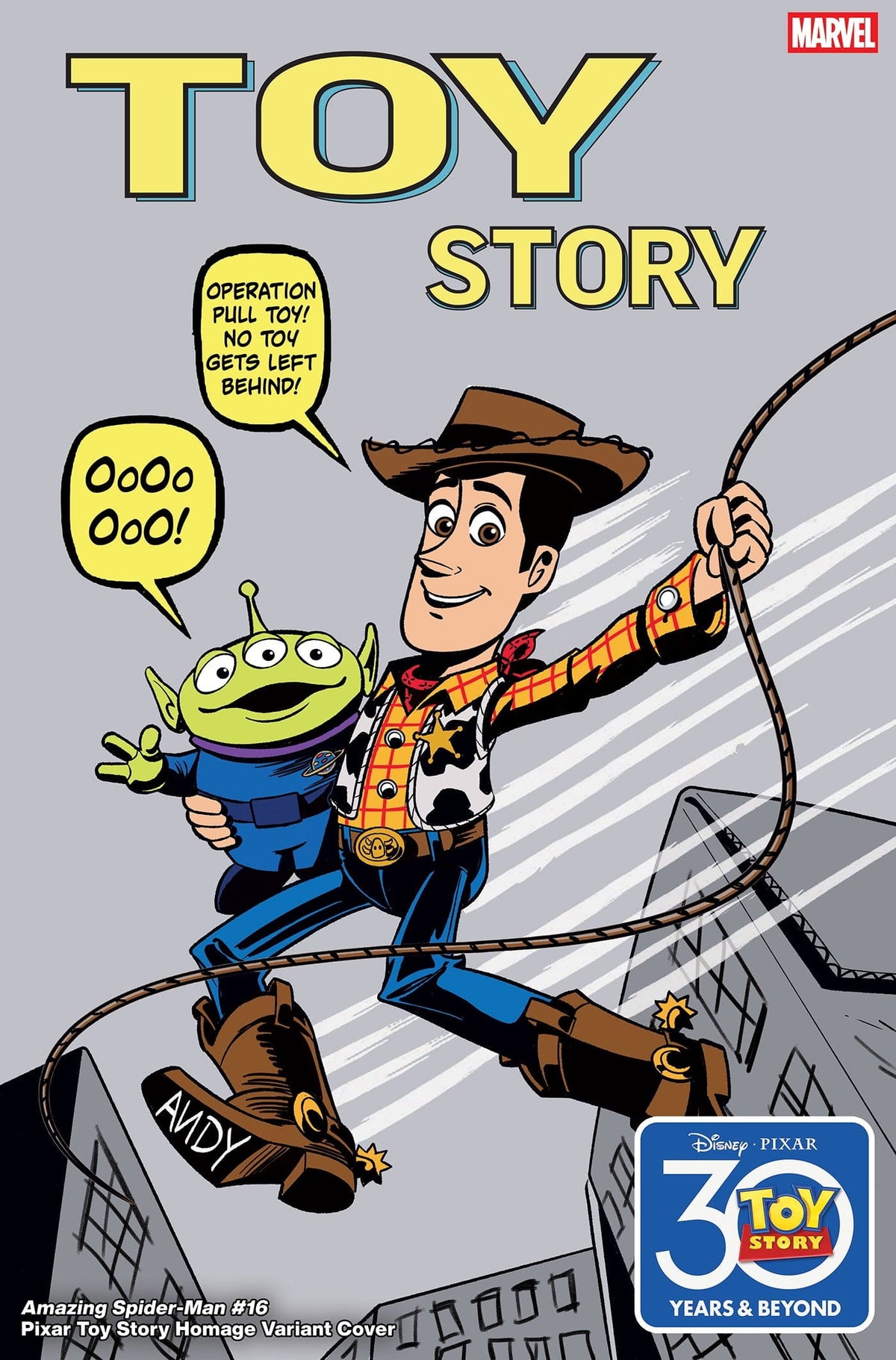 AMAZING SPIDER-MAN #16 MARCO FORCELLONI PIXAR TOY STORY HOMAGE VARIANT