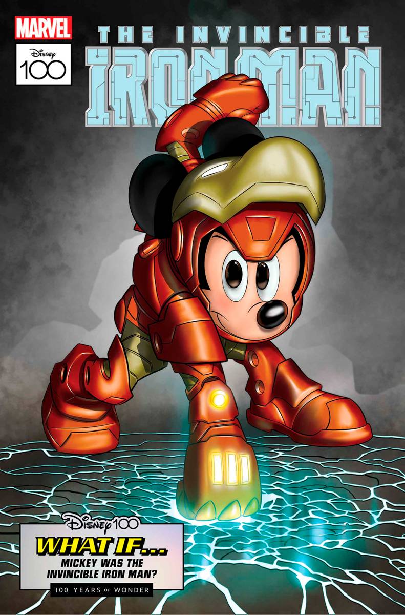 AMAZING SPIDER-MAN #27 SCIARRONE DISNEY100 INV IRON MAN VAR