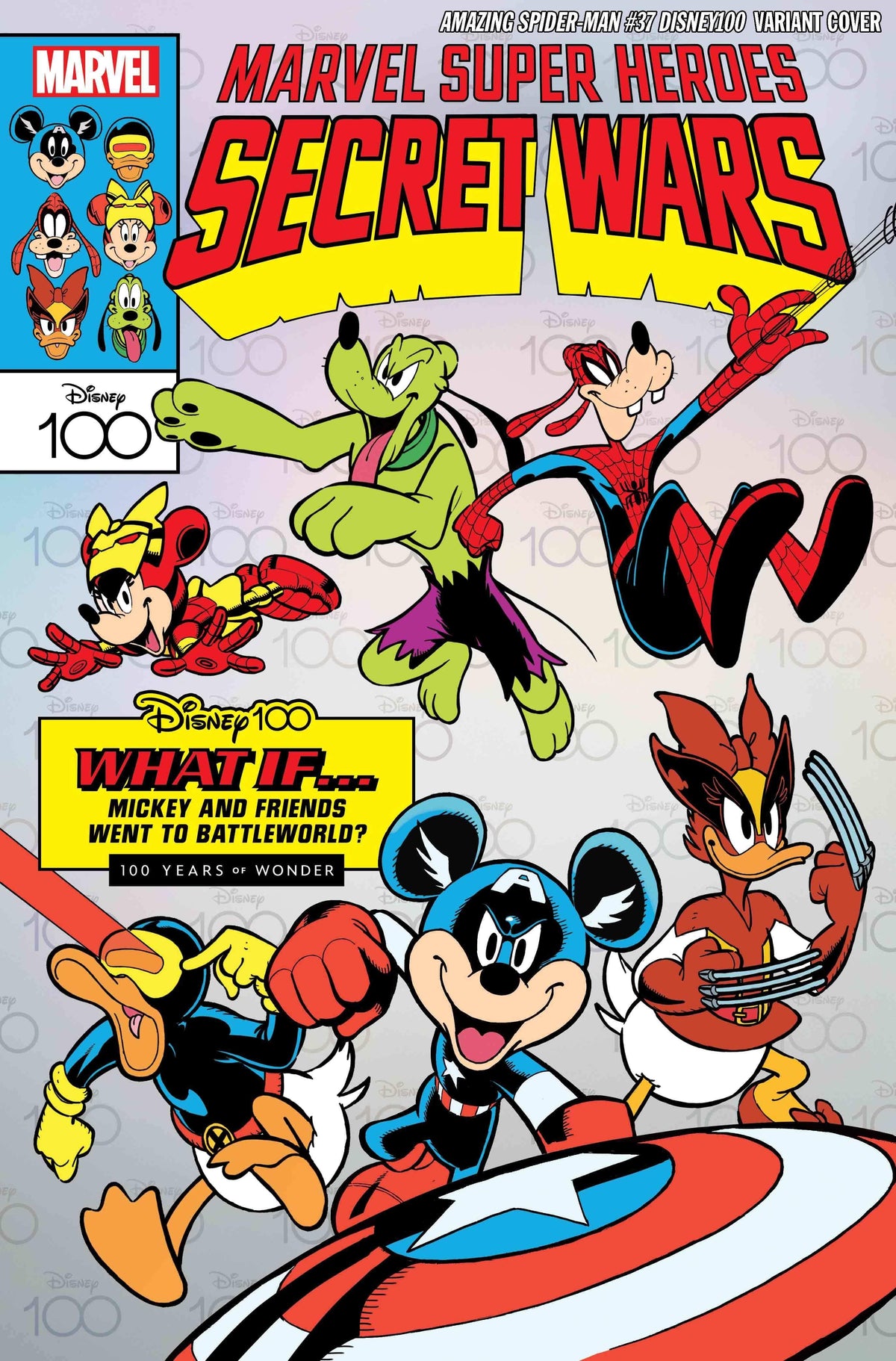 AMAZING SPIDER-MAN #37 DE LORENZI DISNEY100 SECRET WAR VAR