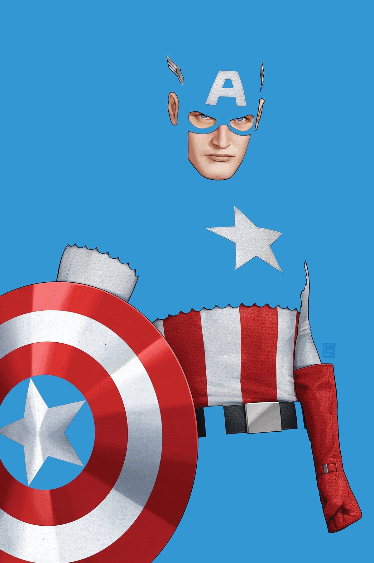 CAPTAIN AMERICA #2 JOHN TYLER CHRISTOPHER NEGATIVE SPACE VIRGIN VARIANT