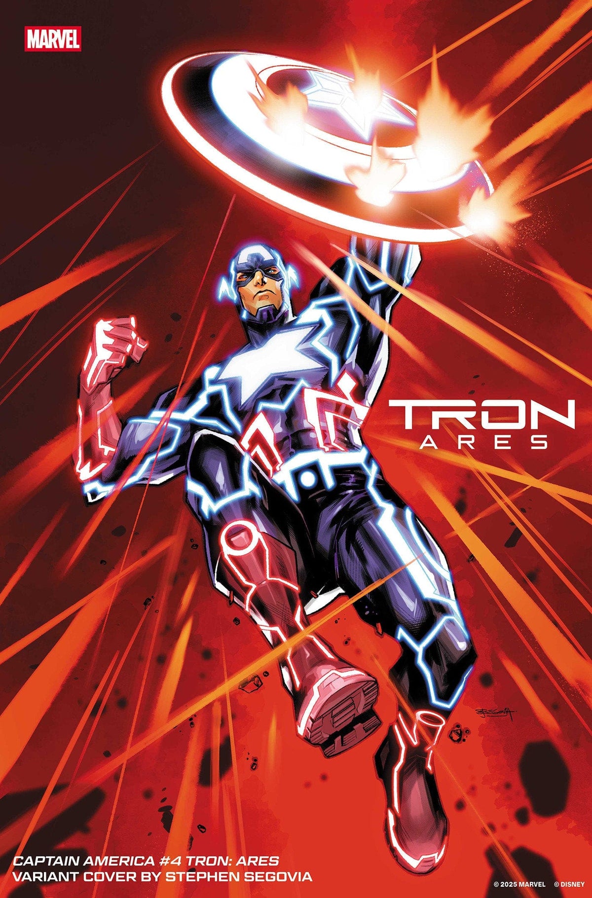 CAPTAIN AMERICA #4 STEPHEN SEGOVIA TRON: ARES VARIANT
