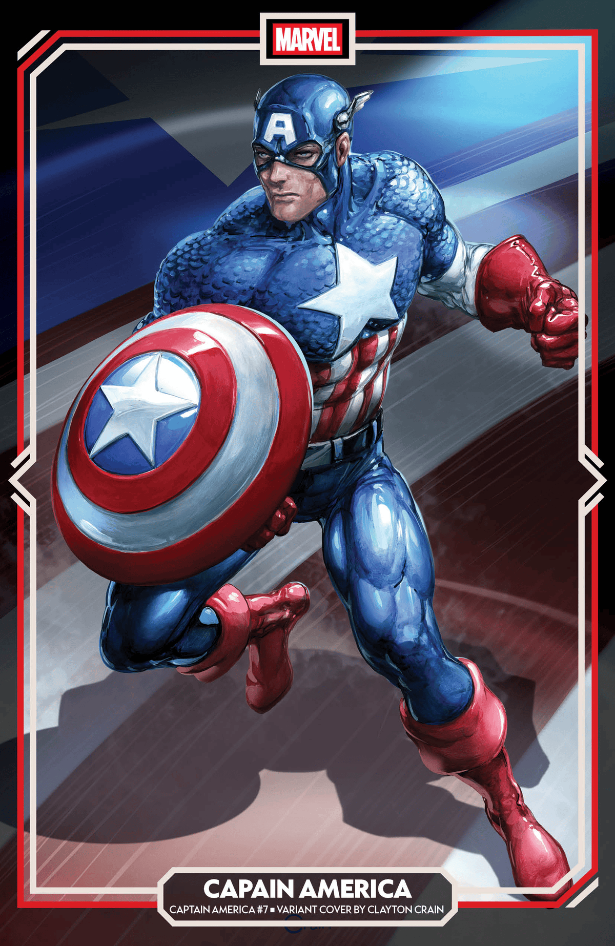 CAPTAIN AMERICA #7 CLAYTON CRAIN VARIANT