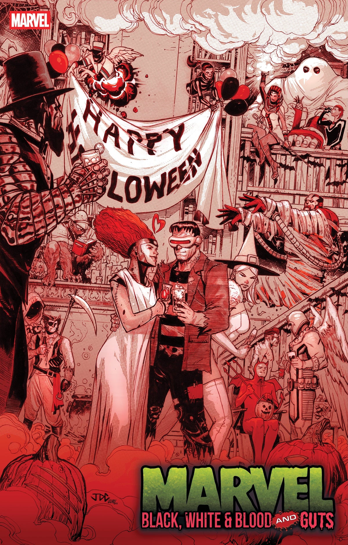 MARVEL: BLACK, WHITE & BLOOD AND GUTS #1 JOSHUA CASSARA VARIANT