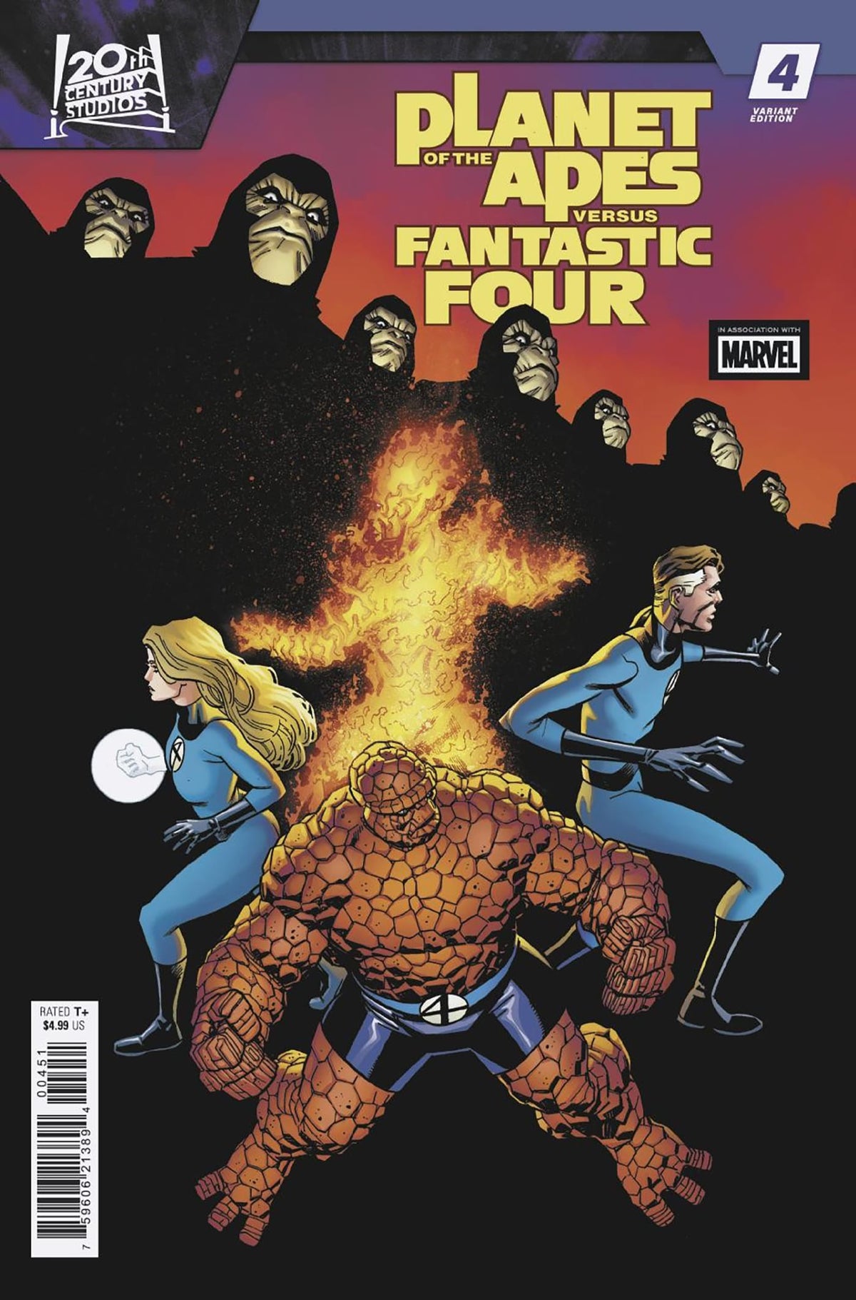 PLANET OF THE APES VS. FANTASTIC FOUR #4 MIKE HAWTHORNE VARIANT