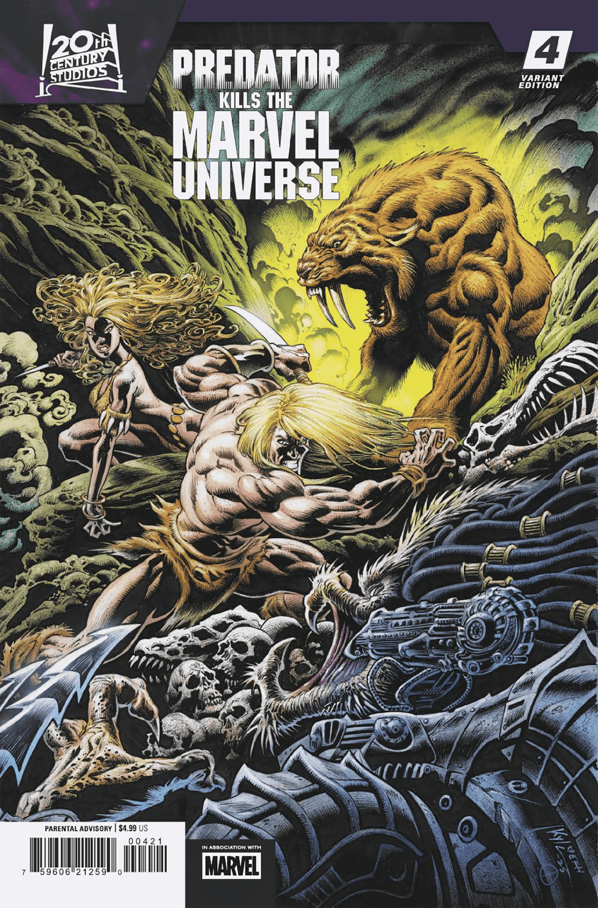 PREDATOR KILLS THE MARVEL UNIVERSE #4 KYLE HOTZ HUNTING THE HUNTERS VARIANT
