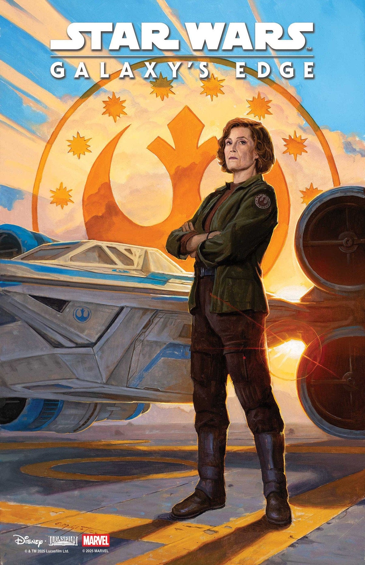 STAR WARS: GALAXY'S EDGE - ECHOES OF THE EMPIRE #2 E.M. GIST MANDALORIAN & GROGU VARIANT