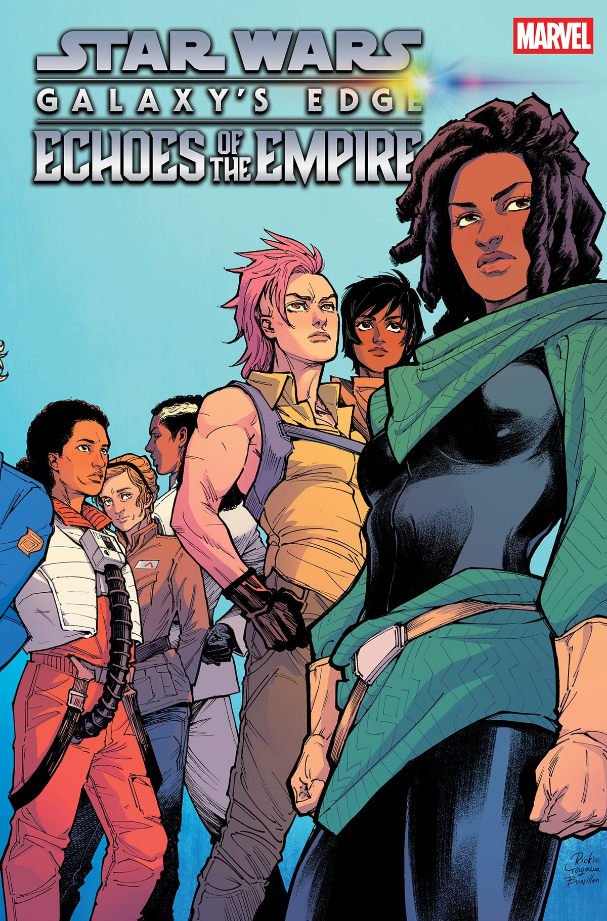 STAR WARS: GALAXY'S EDGE - ECHOES OF THE EMPIRE #3 RICKIE YAGAWA 3-PART CONNECTING PRIDE VARIANT