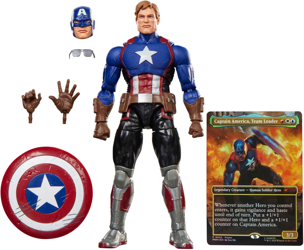 Marvel Legends Avengers 6 Inch Action Figure Magic The Gathering Wave 2 - Captain America (Avengers Twilight) (Pre-Order Ships Oct. 2026)