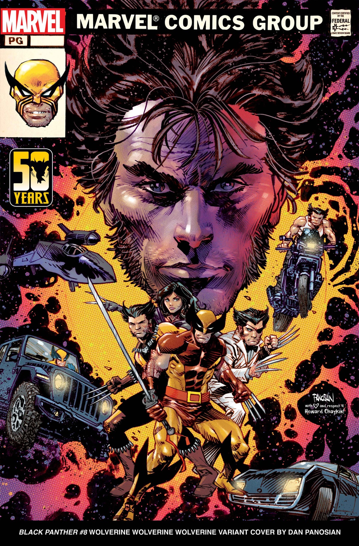 BLACK PANTHER #8 DAN PANOSIAN WOLVERINE WOLVERINE WOLVERINE VAR