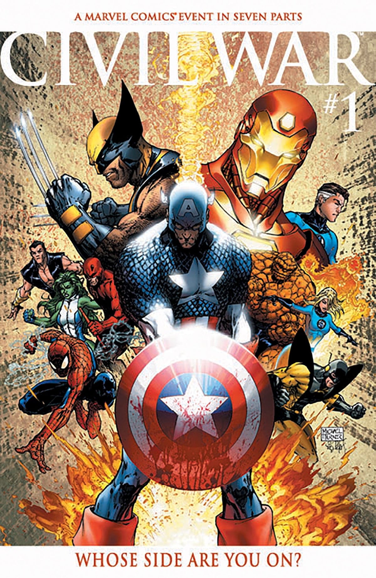 CIVIL WAR #1 FACSIMILE EDITION MICHAEL TURNER FOIL VARIANT