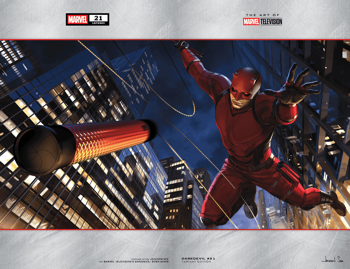 DAREDEVIL #21 JACKSON SZE MARVEL TELEVISION WRAPAROUND VARIANT