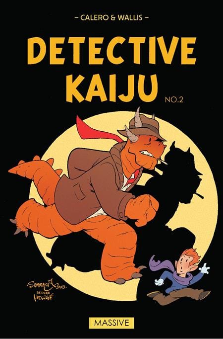 DETECTIVE KAIJU #2 (OF 4) CVR B JON SOMMARIVA TIN TIN HOMAGE VAR