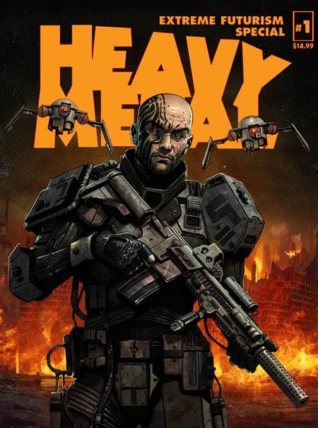 HEAVY METAL MAGAZINE SPECIAL EXTREME FUTURISM #1 CVR B SEDAT OEZGEN CARLOS CABRERA VAR (MR) (Release Date: 08/26/2026)