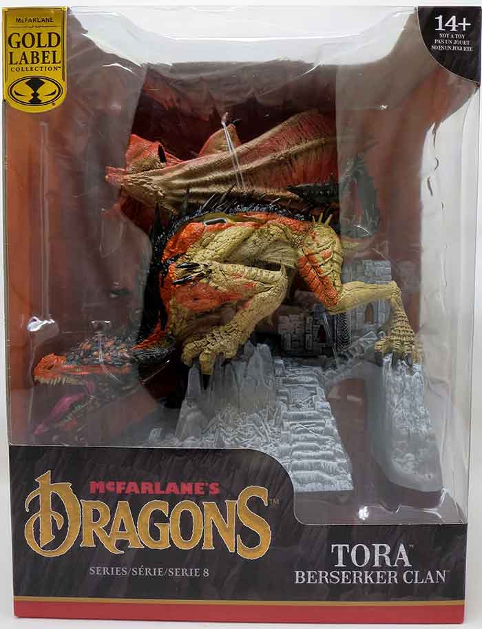 McFarlane Dragons 8 Inch Static Figure Series 8 Exclusive - Berserker Clan Varian Gold Label (Non Mint Packaging)