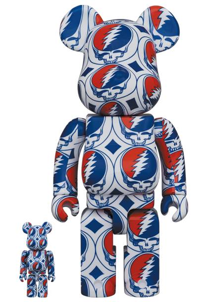Medicom Toy: Bearbrick - Steal Your Face 100% & 400% 2-pack (Grateful Dead)