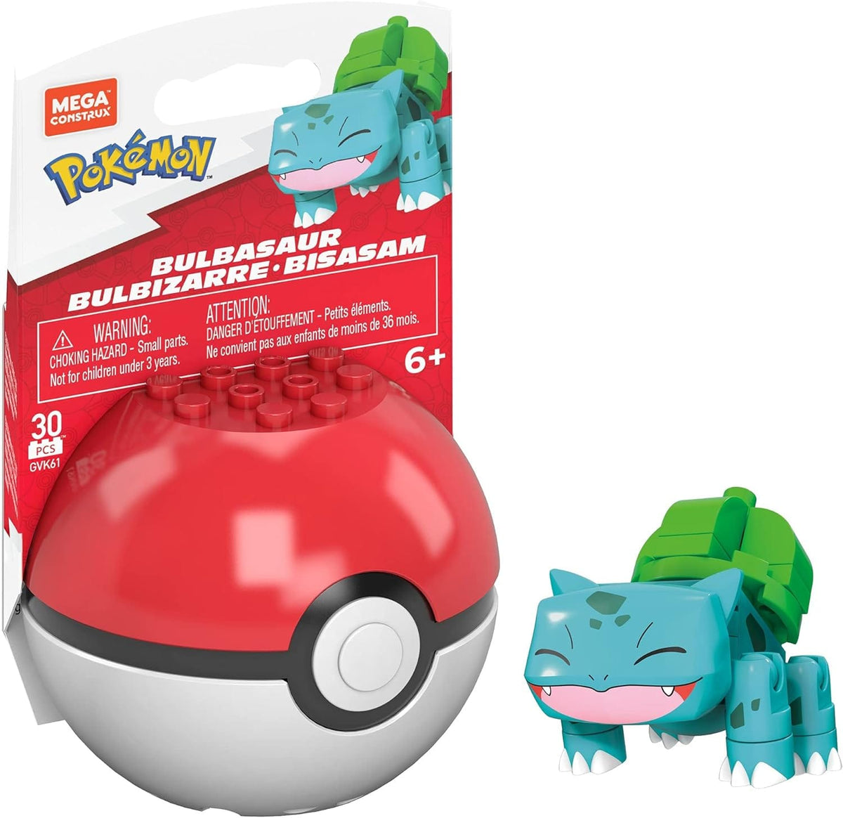 Mega Construx Pokemon - Classic Pokeball - Bulbasaur