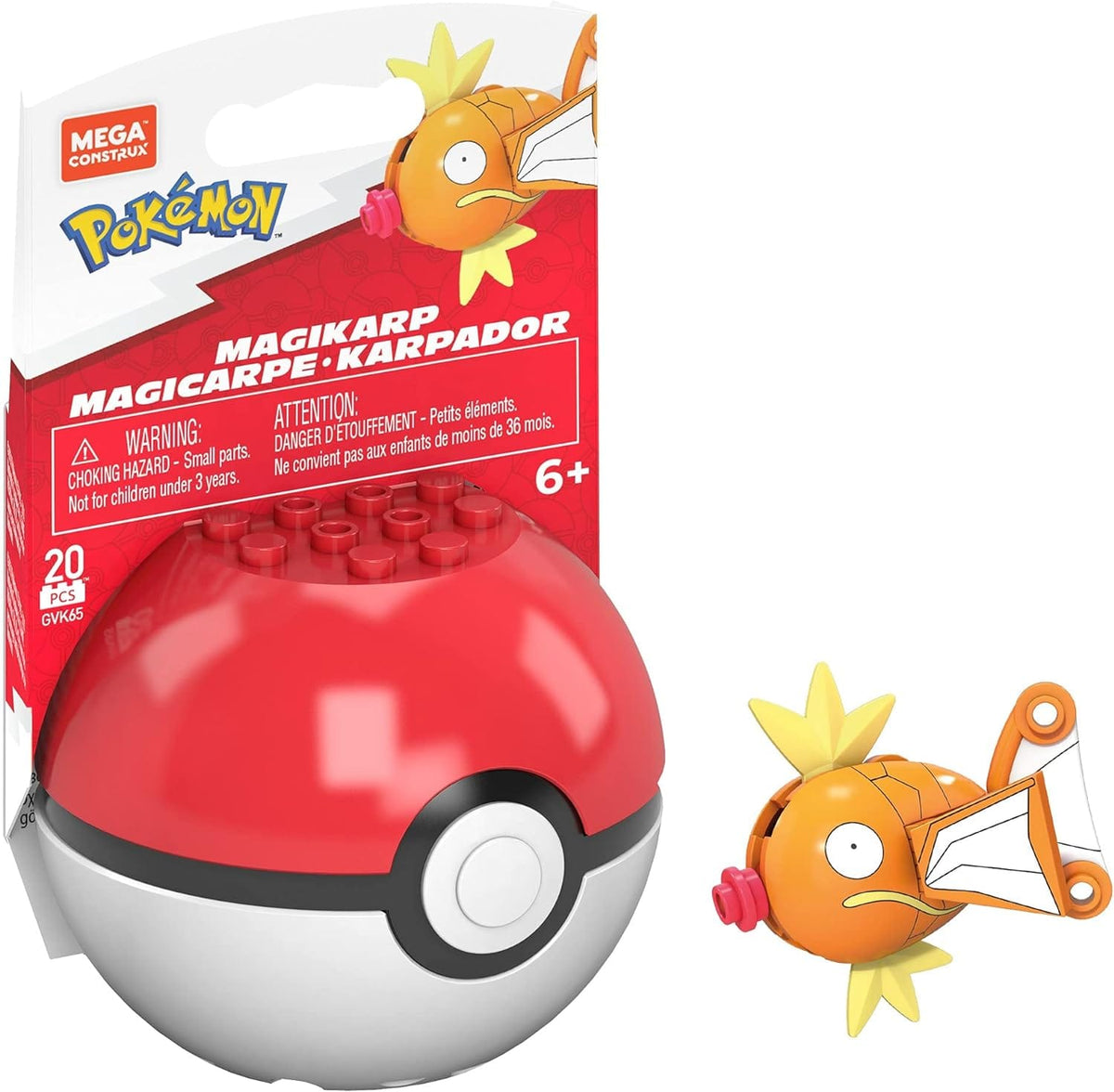 Mega Construx Pokemon - Classic Pokeball - Magikarp