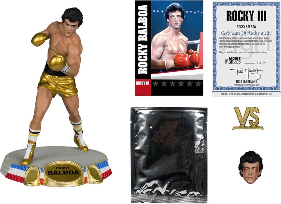 Movie Maniacs 6 Inch Static Figure Wave 2 - Rocky Balboa (Rocky III) (Sub-Standard Packaging)