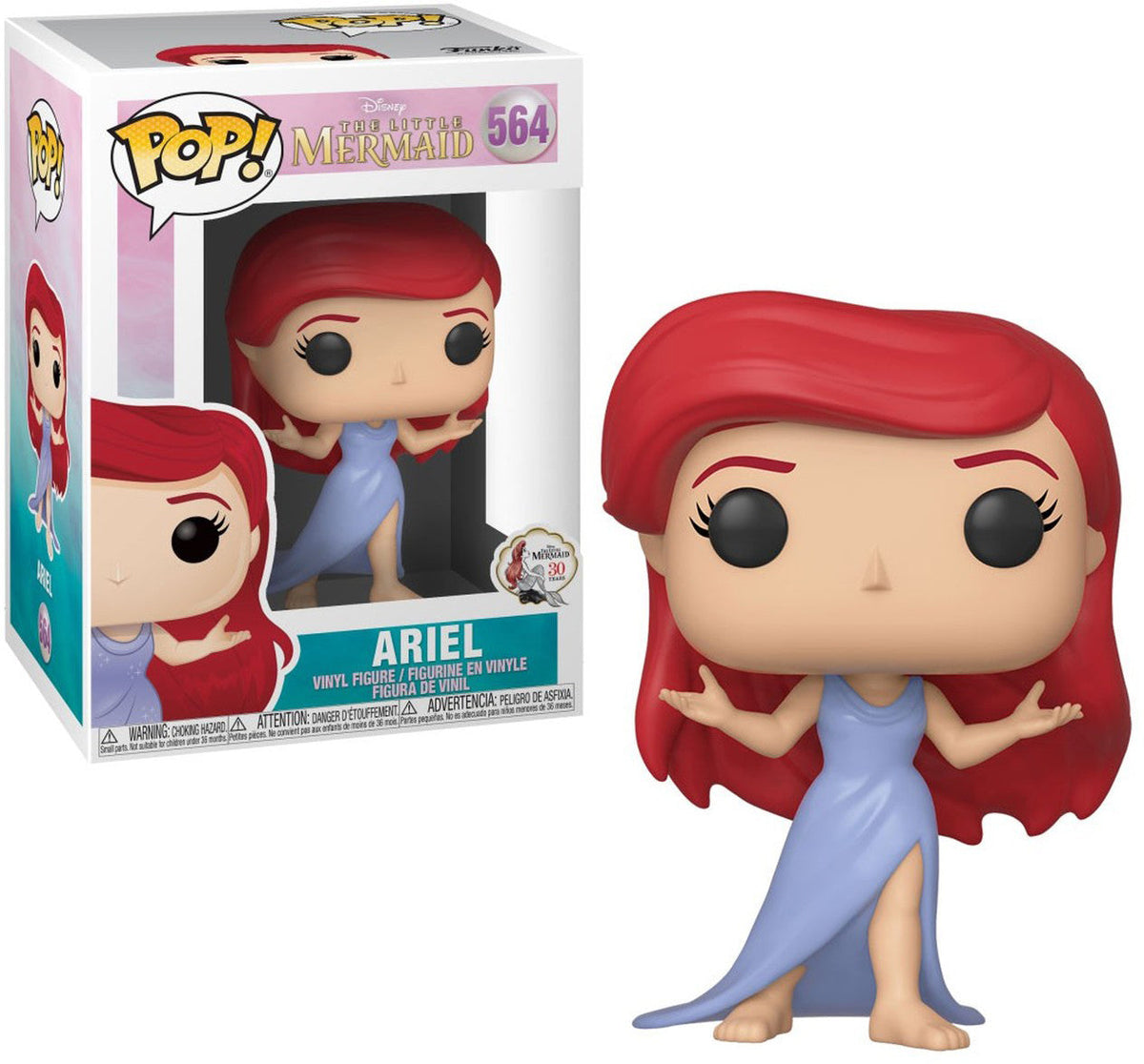 Pop Disney 3.75 Inch Action Figure The Little Mermaid - Ariel In Dress #564