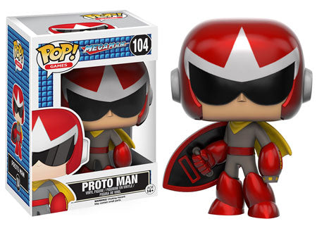 Pop Games 3.75 Inch Action Figure Megaman - Proto Man #104 (Non Mint Packaging)