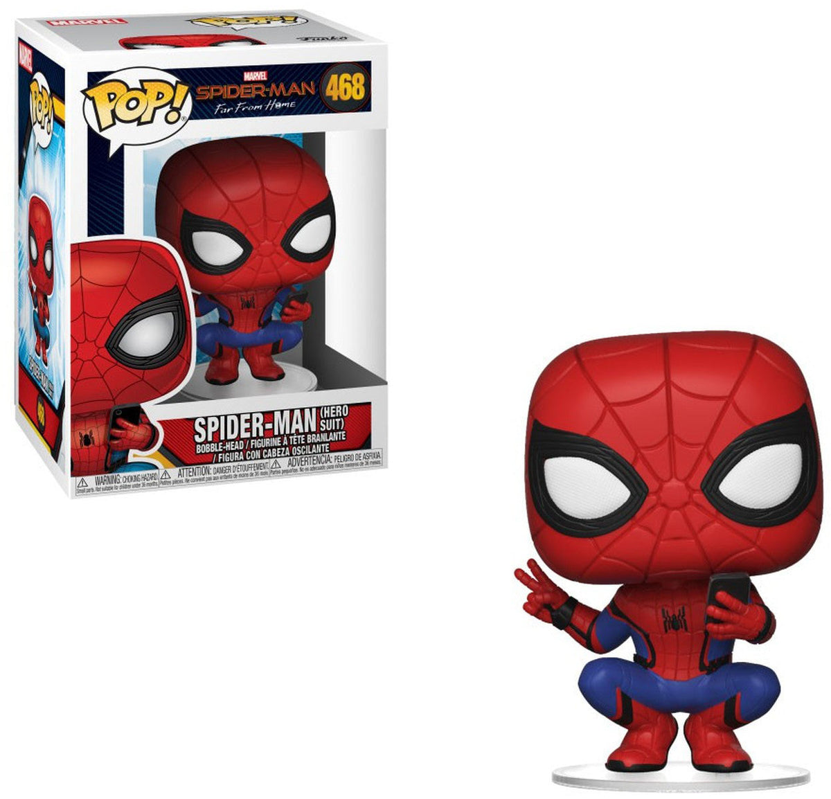 Pop Marvel 3.75 Inch Action Figure Spider-Man - Spider-Man Hero Suit #468 (Shelf Wear Packaging)