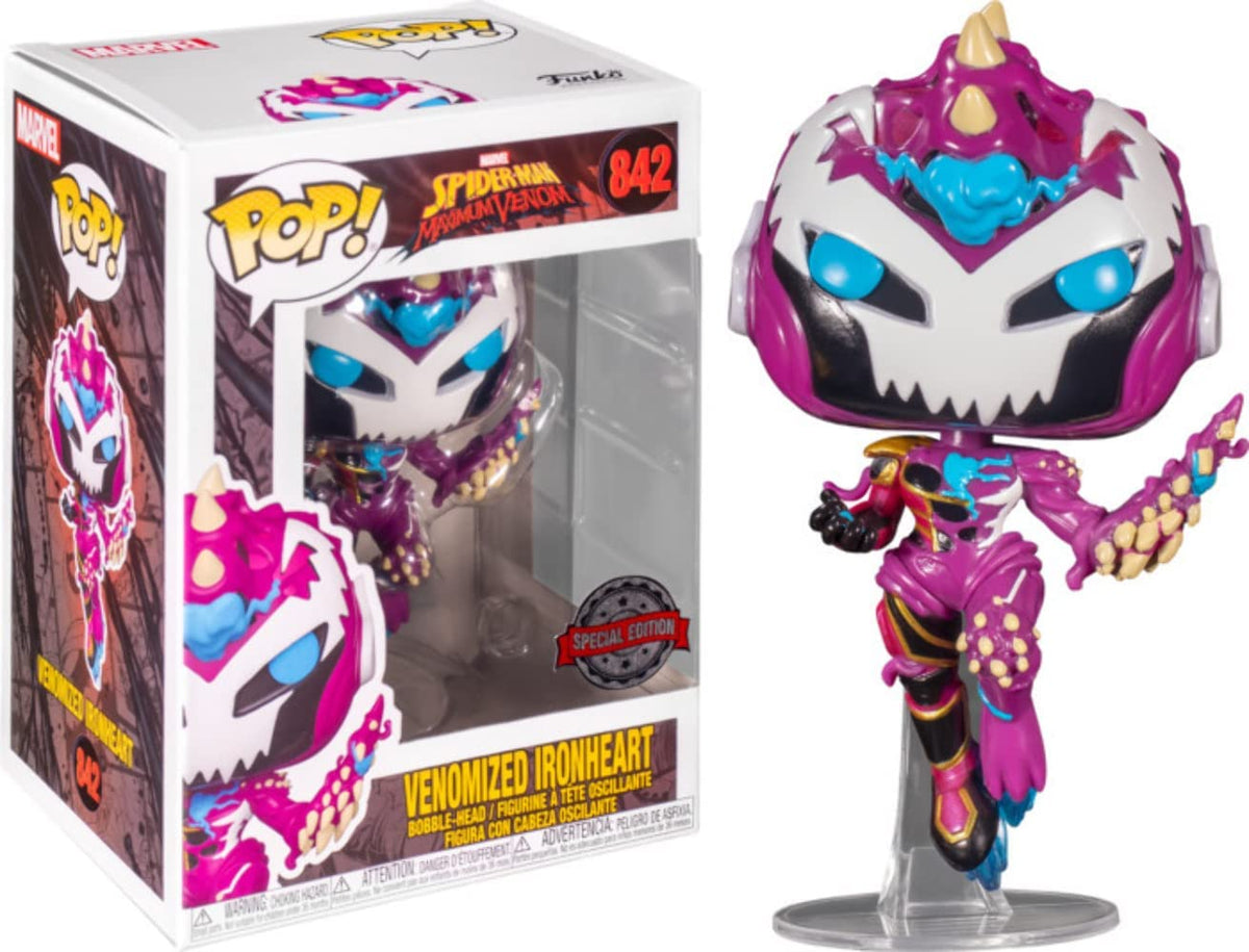 Pop Marvel Spider-Man 3.75 Inch Action Figure Exclusive - Venomized Ironheart #842 Chase