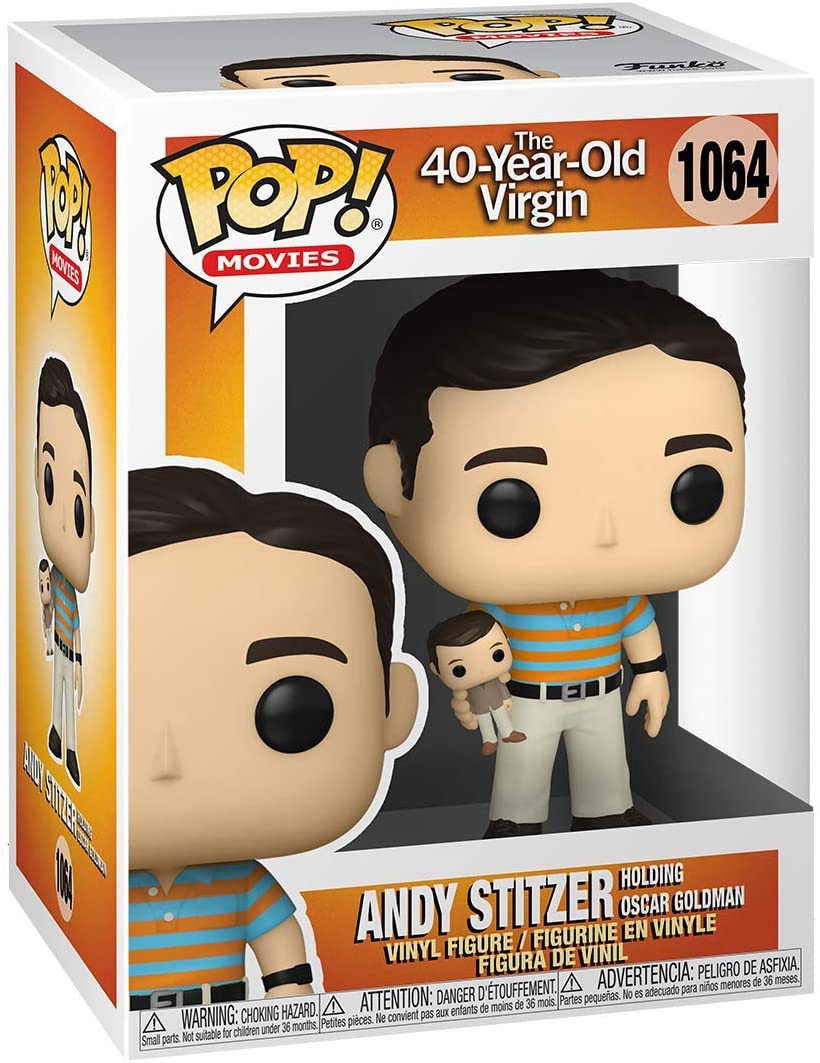 Pop Movies The 40 Year Old Virgin 3.75 Inch Action Figure - Andy Stitzer Holding Oscar Goldman #1064 (Sub-Standard Packaging)