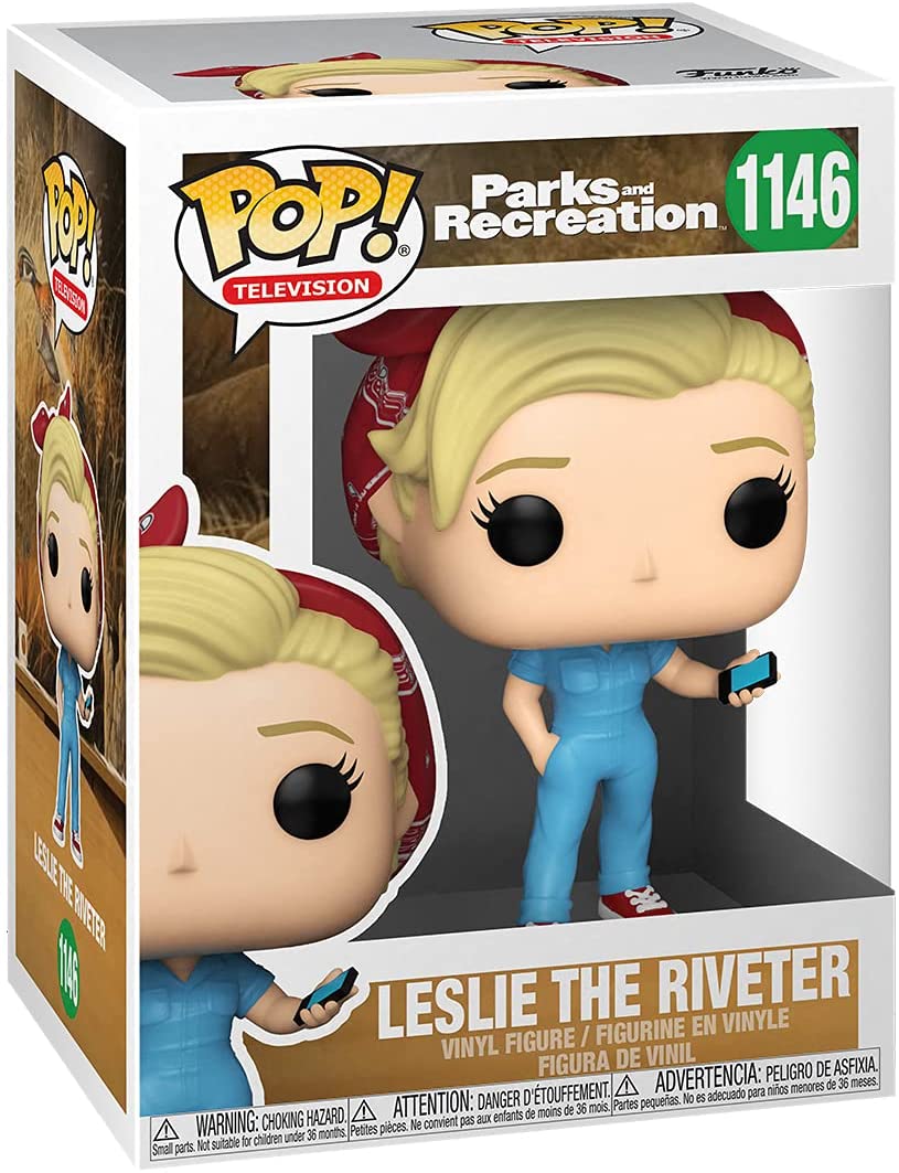 Pop Television Parks and Recreation 3.75 Inch Action Figure - Leslie The Riveter #1146 (Sub-Standard Packaging)
