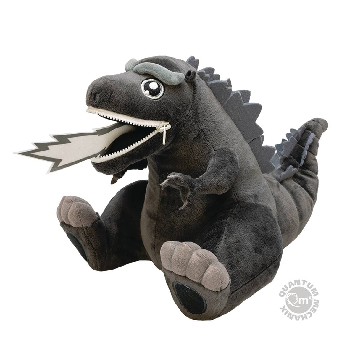 QUANTUM MECHANIX: GODZILLA BLACK AND WHITE ZIPPERMOUTH PLUSH