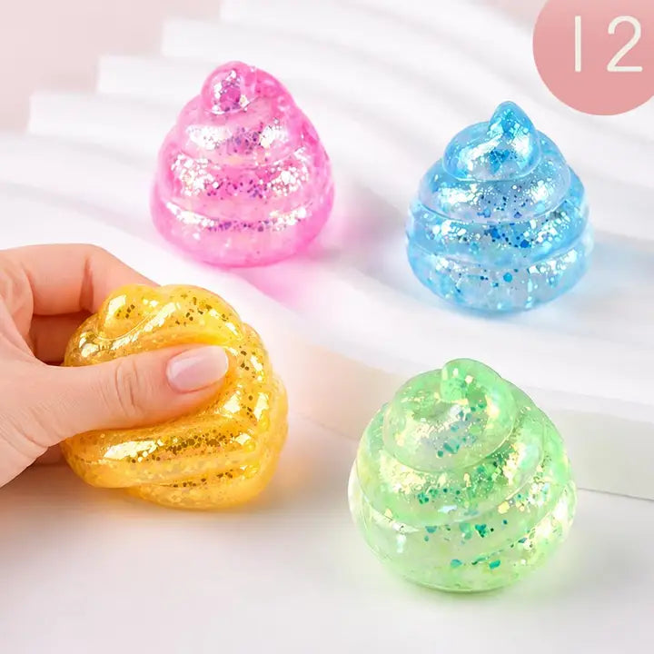 Sensibling: Squishy Stress Relief Toy - Glitter Cone Swirl