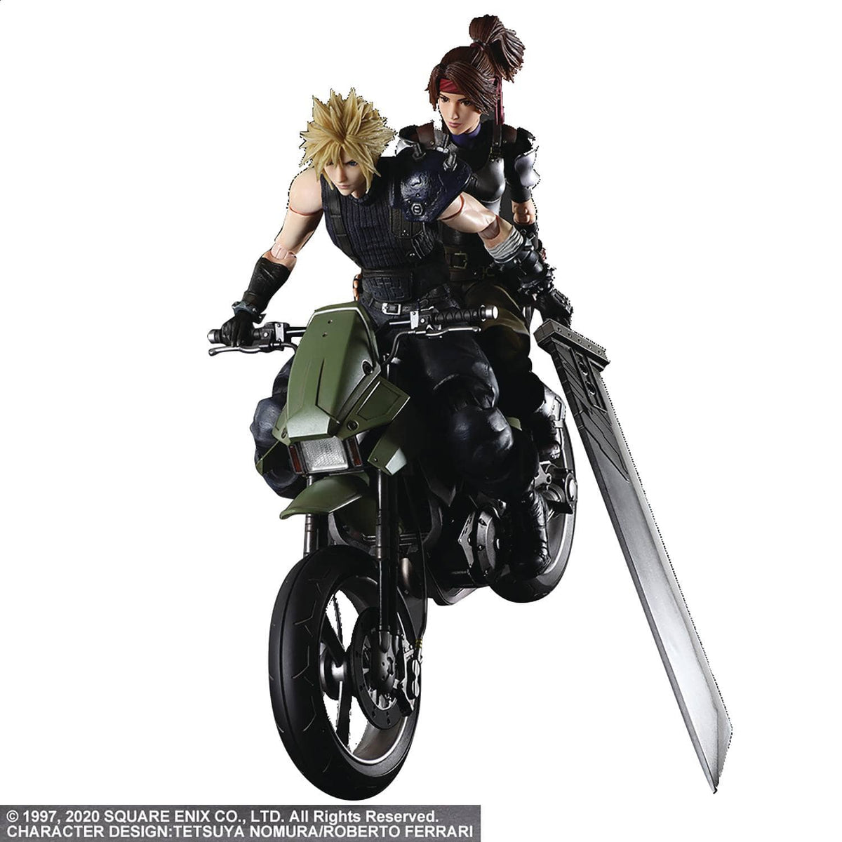 Play Arts Kai: Final Fantasy VII Remake - Jessie, Cloud & Motorcycle Set