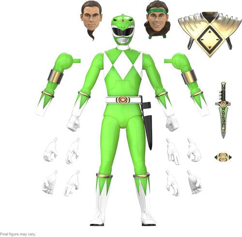 SUPER 7: ULTIAMTES - MIGHTY MORPHIN POWER RANGERS - WAVE 5 - GREEN RANGER RADIANT GLOW ACTION FIGURE