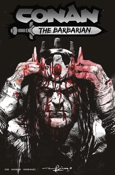 CONAN THE BARBARIAN #28 CVR F GERARDO ZAFFINO BW BLOOD VAR (MR)
