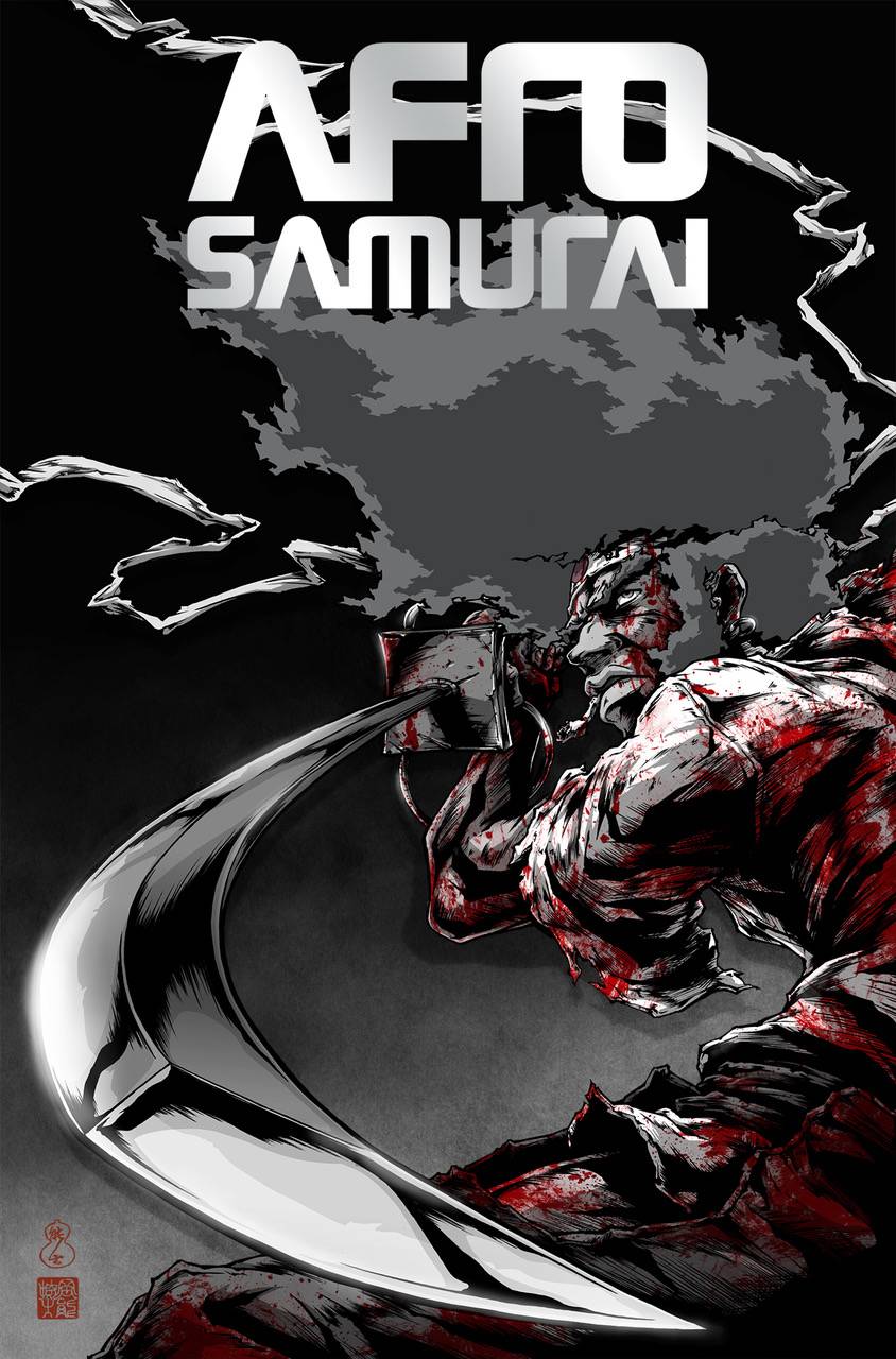Afro Samurai GN Vol 01 Px ED Co-Pic Foil Logo (MR)