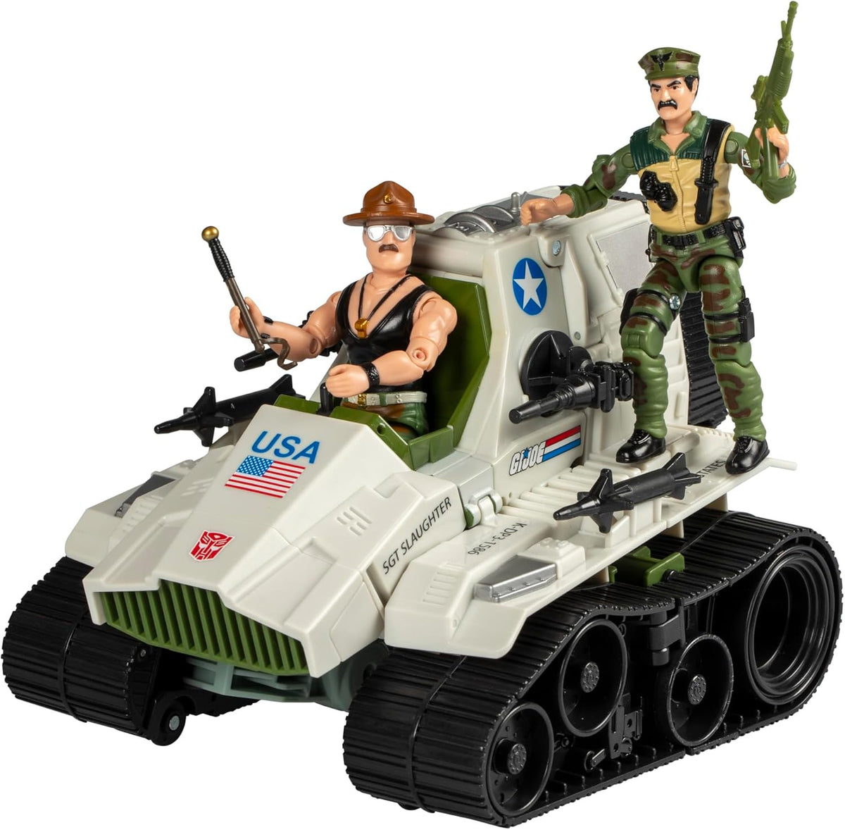 Transformers Generations Collaborative 3.75 Inch Scale Action Figure Deluxe Class - Kup Triple T with Sergeant Slaughter & Leatherneck