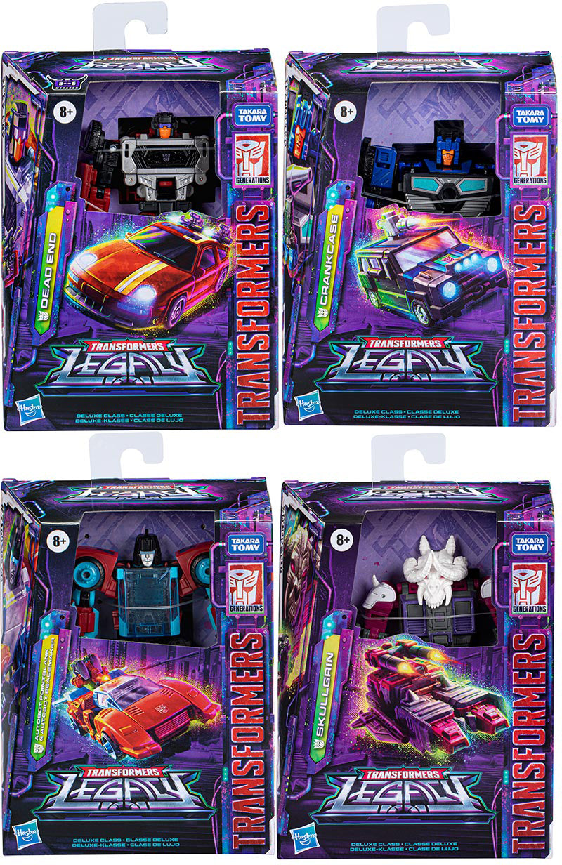Transformers Generations Legacy 6 Inch Action Figure Deluxe Class Wave 3 - Set of 4 (Crankcase - Skullgrin - Dead End - P&P)