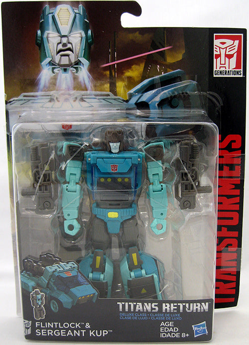 Transformers Generations Titans Return 6 Inch Action Figure Deluxe Class (2017 Wave 2) - Sergeant Kup & Flintlock (Non Mint Packaging)