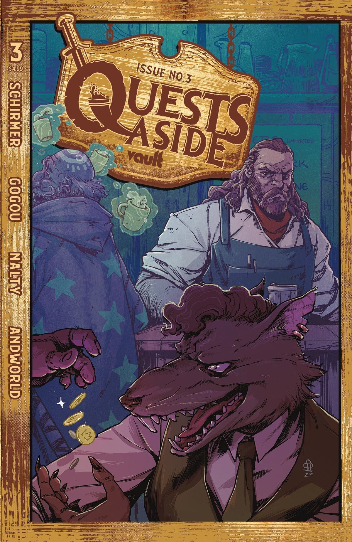QUESTS ASIDE #3 CVR B MICHAEL DIALYNAS VAR