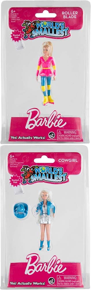 WORLDS SMALLEST: BARBIE SERIES - ROLLERBLADE & COWGIRL