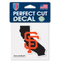 SAN FRANCISCO GIANTS STATE SHAPE PERFECT CUT COLOR DECAL 4" X 4