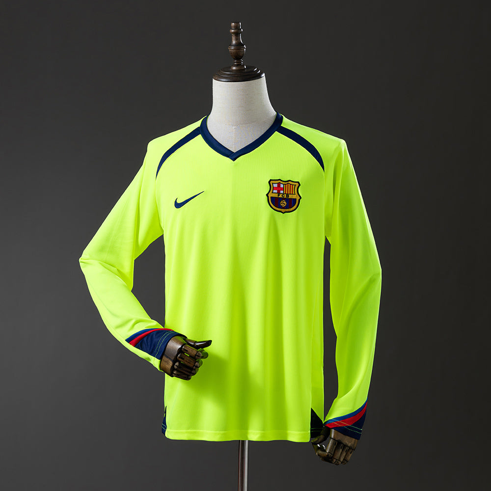 Barcelona Jersey 2005-06 Away Retro Football Kit Long Sleeves